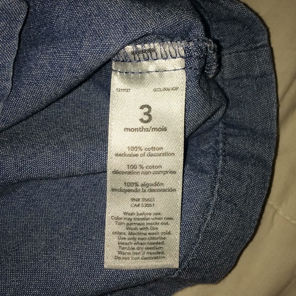 Chambray Baby Outfit -3M Carter’s - Picture 4 of 4